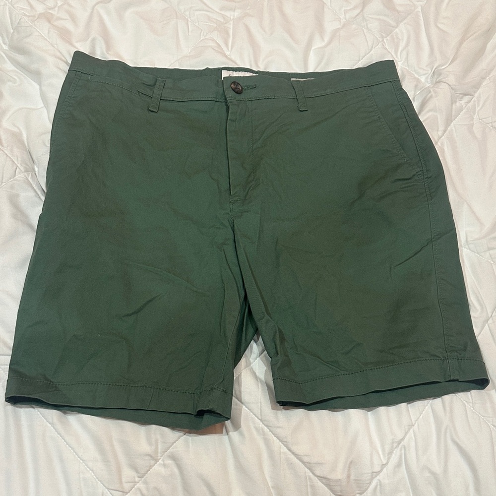 NWOT Goodfellow & Co Dark Green Flat Front Shorts size 34 - Picture 6 of 9